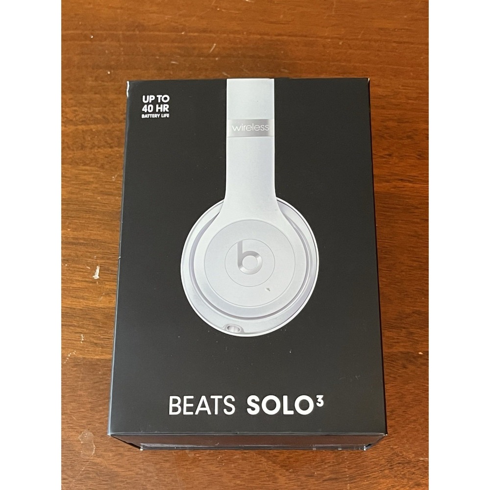 Beats Solo3 Wireless Empty Box COMPLETE w Inserts White/Satin Silver